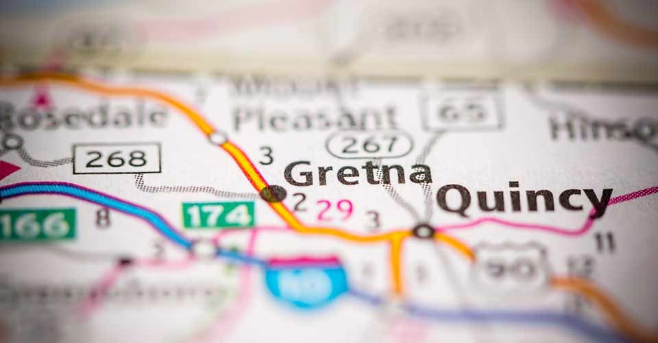 Gretna Florida on a Map