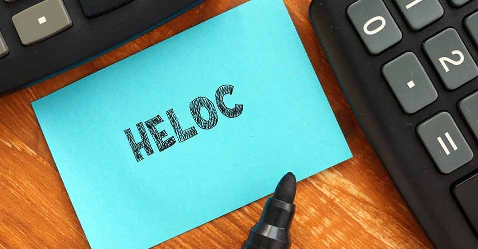 HELOC written on the page