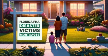 Happy family looking at their home after repair