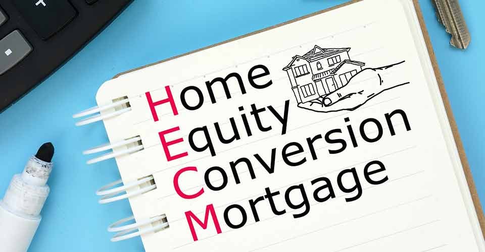 Home Equity Conversion Mortgage text on the notebook