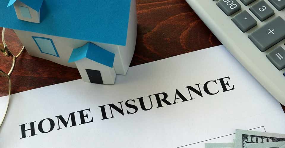 Home insurance form on the table