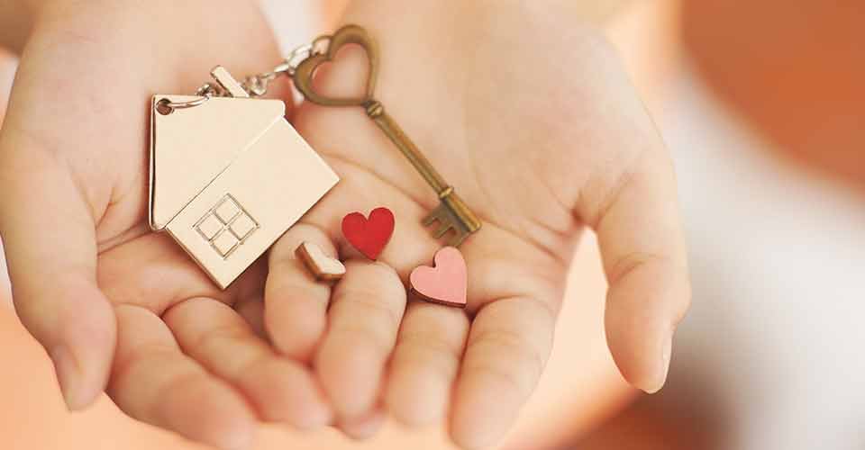 Home key on a hand