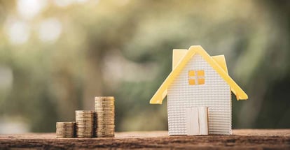 Home model and stack gold coin