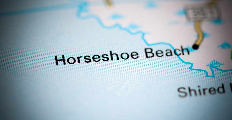 Horseshoe Beach Florida on a Map