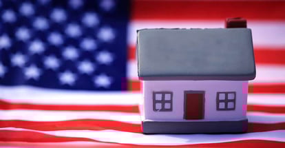 House modal with American flag