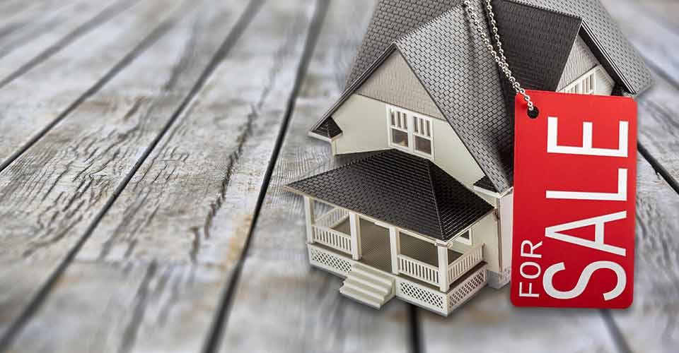House model with for sale tag