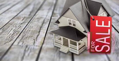 House model with for sale tag