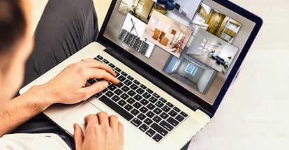 House search application on a laptop screen