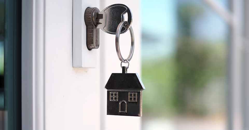 Key for new house in the door