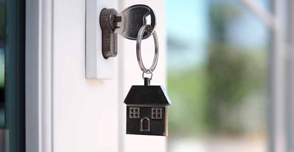 Key for new house in the door