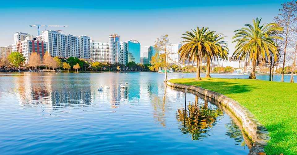 Lake Eola Park in Orlando Florida