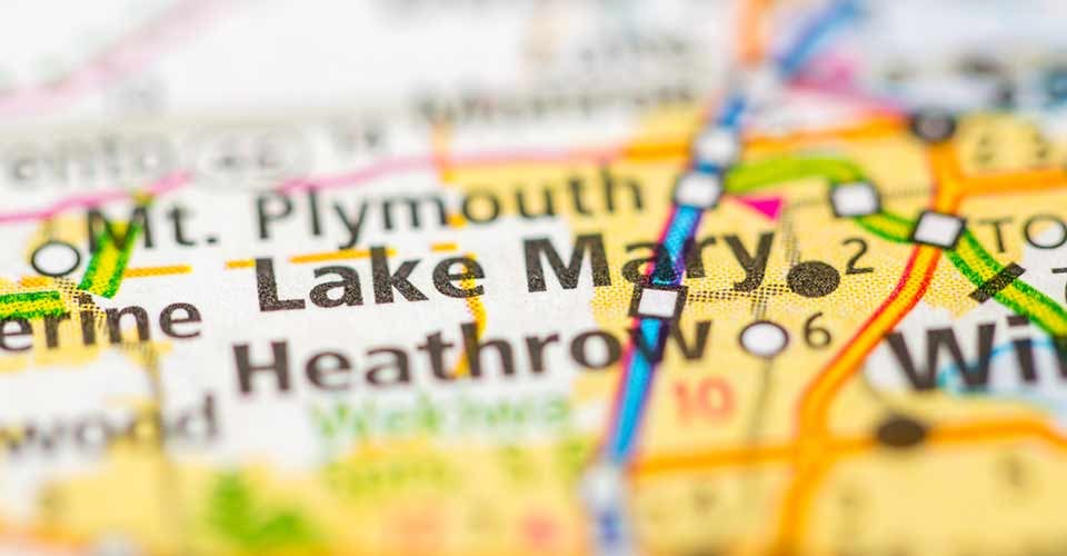 Lake Mary Florida on a Map