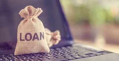 Loan bags on a laptop