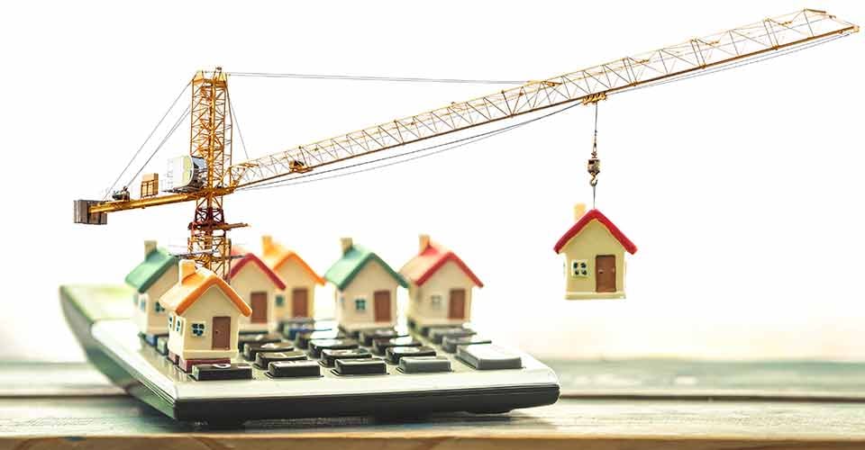 Many home model put on the calculator and home renovation