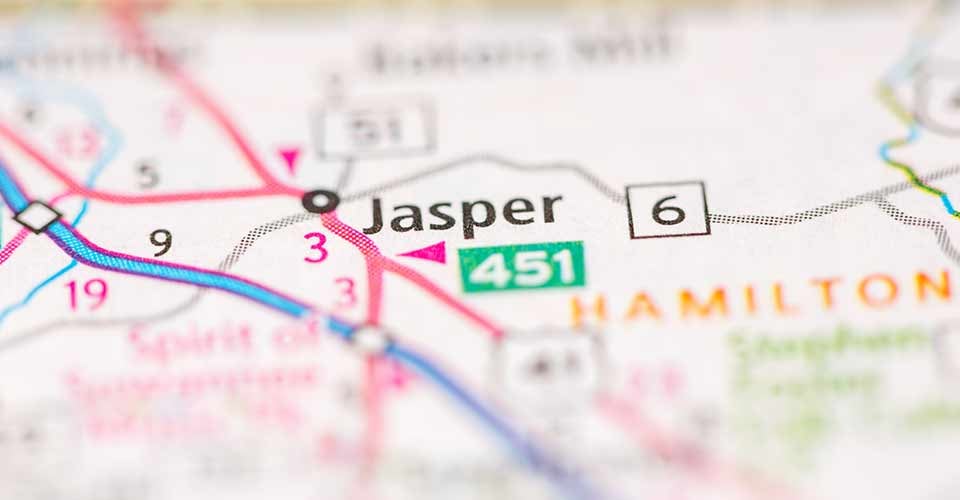 Map of Jasper Florida