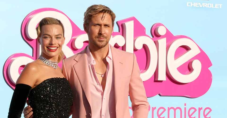 Margot Robbie and Ryan Gosling at the Barbie Premiere