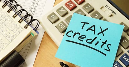 Memo stick with words tax credits
