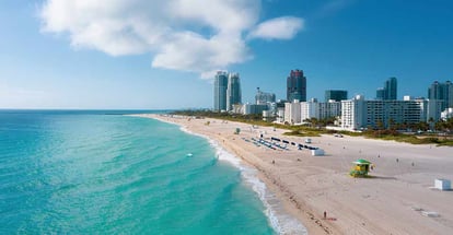 Miami Beach panorama from the drone