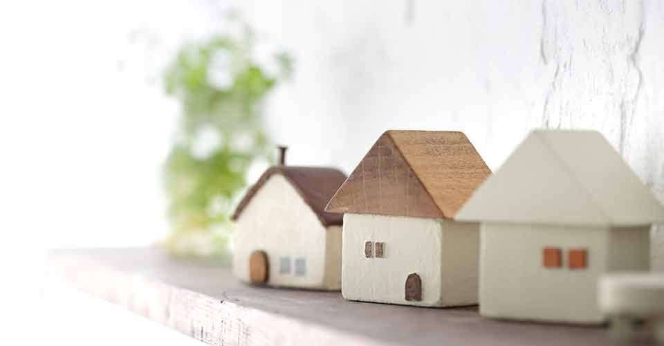 Model of a house made of wood
