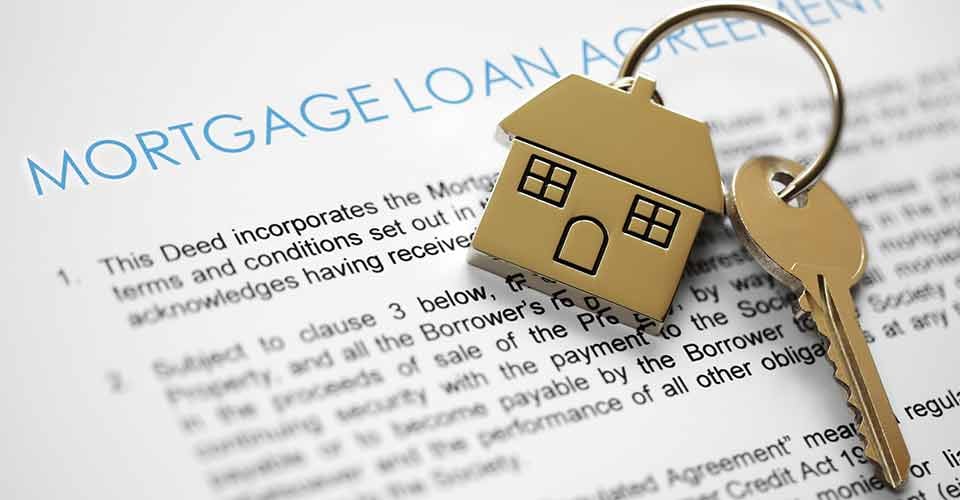 Mortgage loan agreement application with key