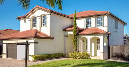 New modern home in a residential area in Florida