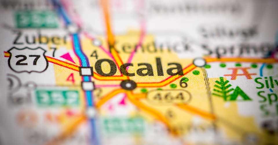 Ocala Florida in map