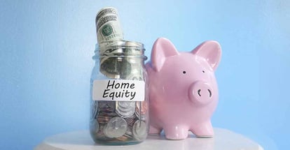 Piggy bank and coin jar for Home Equity