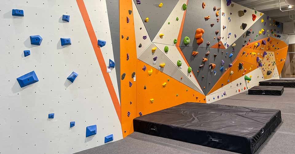Rock climbing wall at the Lake Nona Performance Club in Orlando Florida