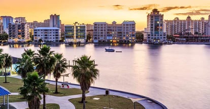 Sarasota skyline at dawn