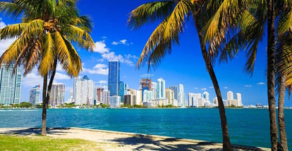 Skyline view of Miami Florida