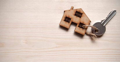 Small model house with key