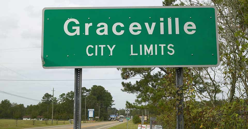 Street Sign for Graceville City in Florida