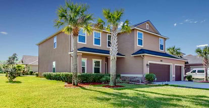 Stucco two story home in Florida