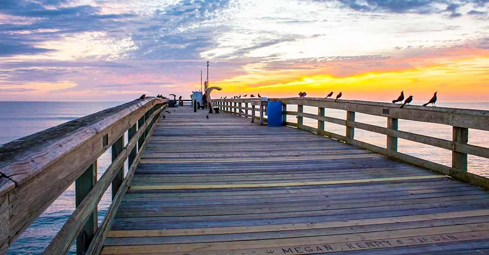 Sunrise off of St Johns Ocean Pier in St Augustine