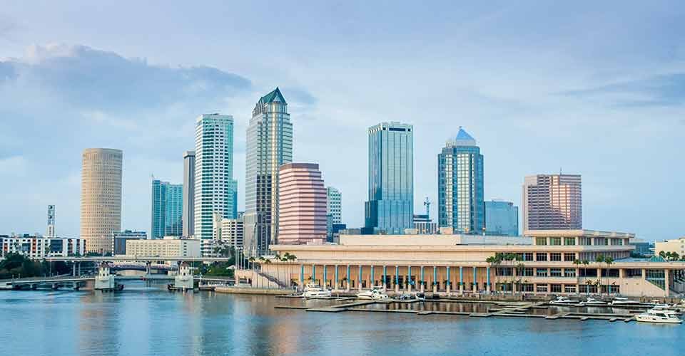 Tampa Bay Florida Downtown City Skyline