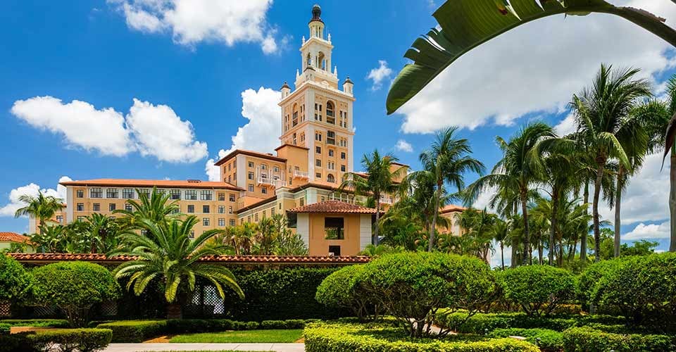 The historic and luxurious mediterranean style Biltmore Hotel