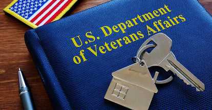 US Department of Veterans Affairs documents and flag