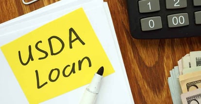 USDA Loan written on a paper