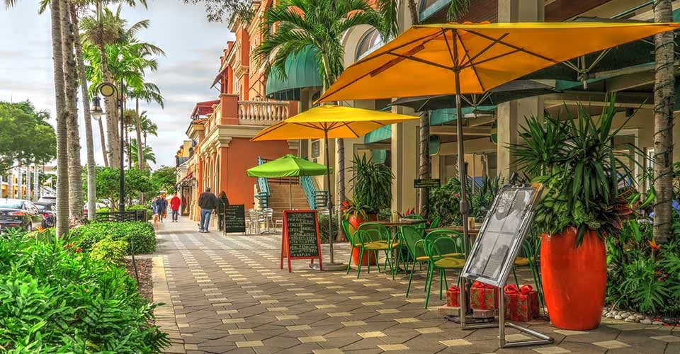 Upscale Tropical Naples Florida Small Tourist Town