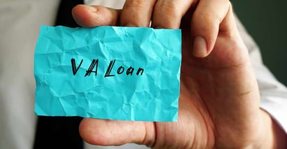 VA Loan with inscription on the paper sheet