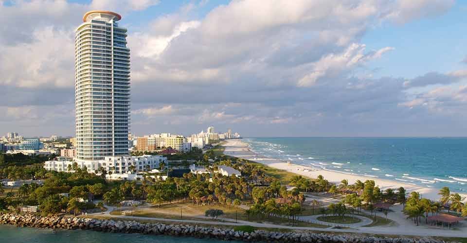 View of a beautiful Miami beach