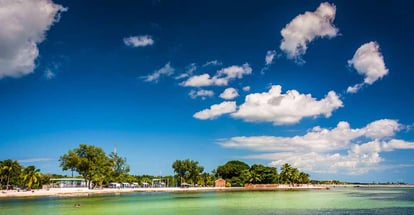View of the beach in Key West Florida