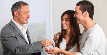 Young couple buying new home