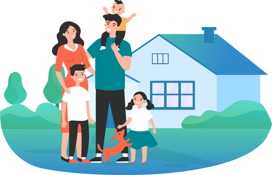 Happy Family After Buying Home in Florida