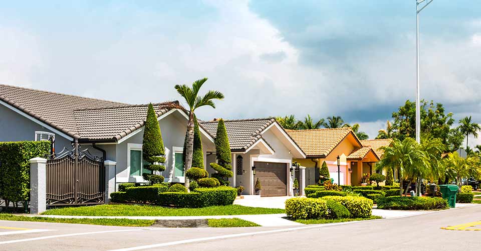 Beautiful day South Florida residential homes