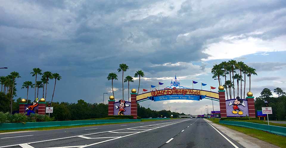 Entrance of Walt Disney World near Orlando Florida