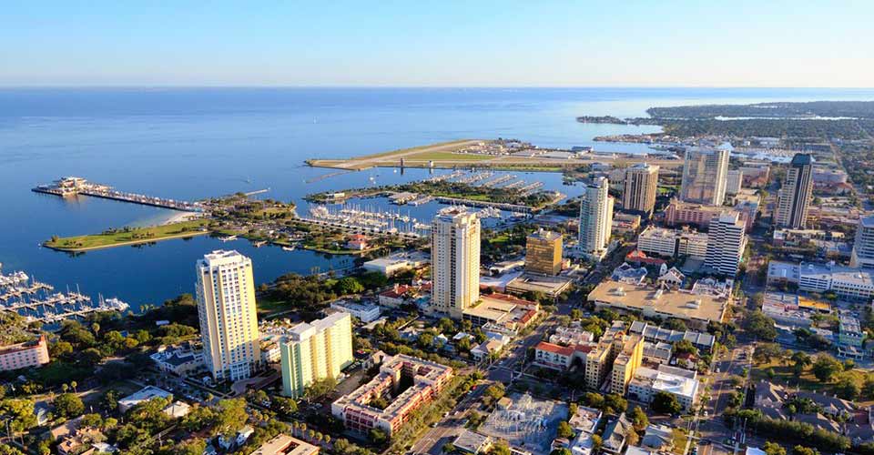 Skyline of St Petersburg Florida