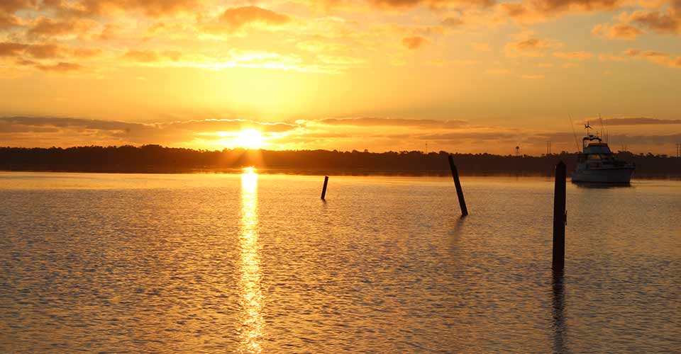 Sunrise on the St Johns River in Palatka Florida